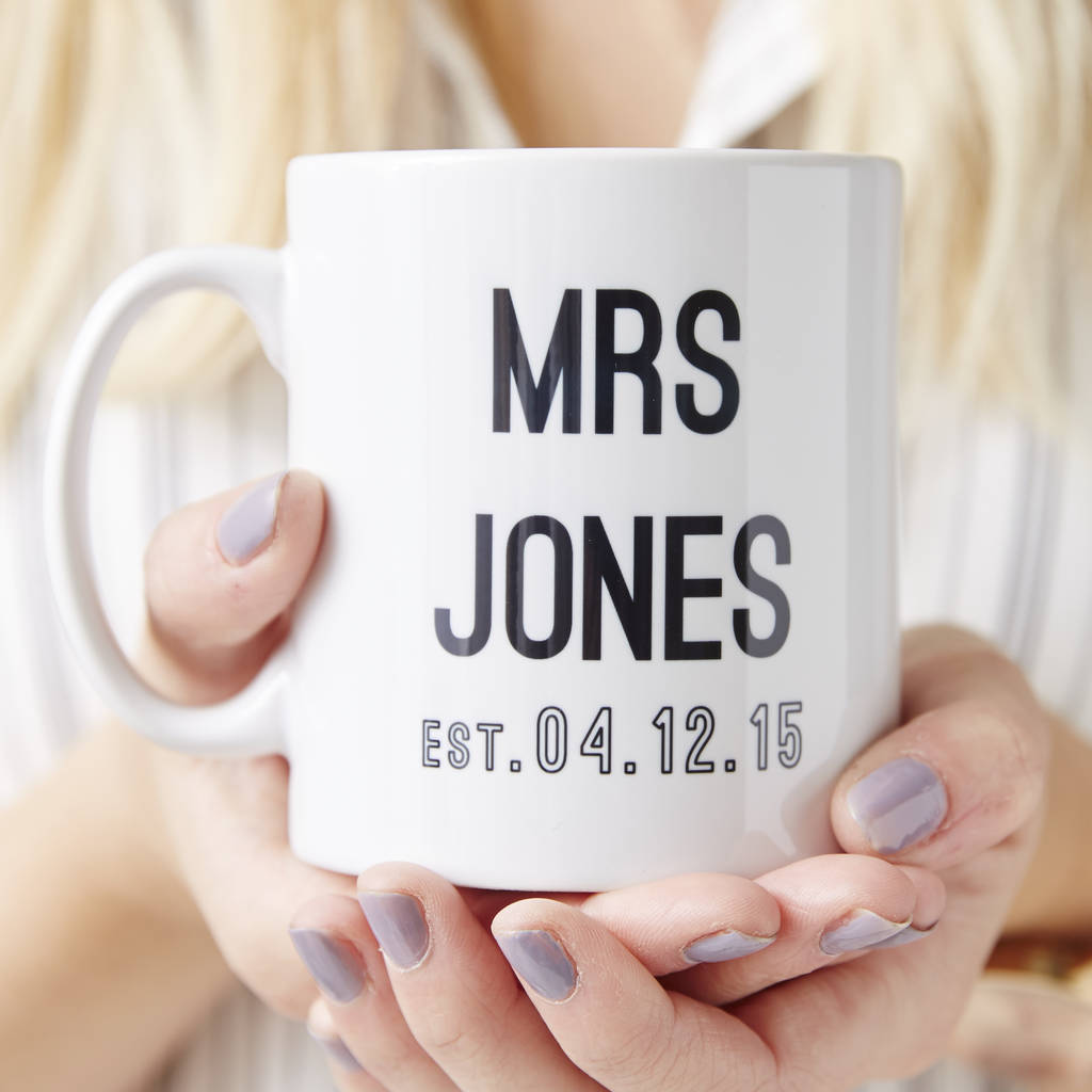 Wedding Personalised Mug By Sophia Victoria Joy