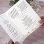 Whimsical Autumn Wedding Order Of Service, thumbnail 2 of 2