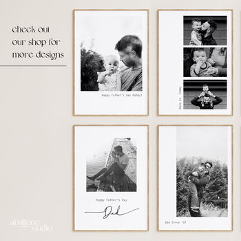Personalised Father's Day Photo Card In Monochrome, 9 of 9