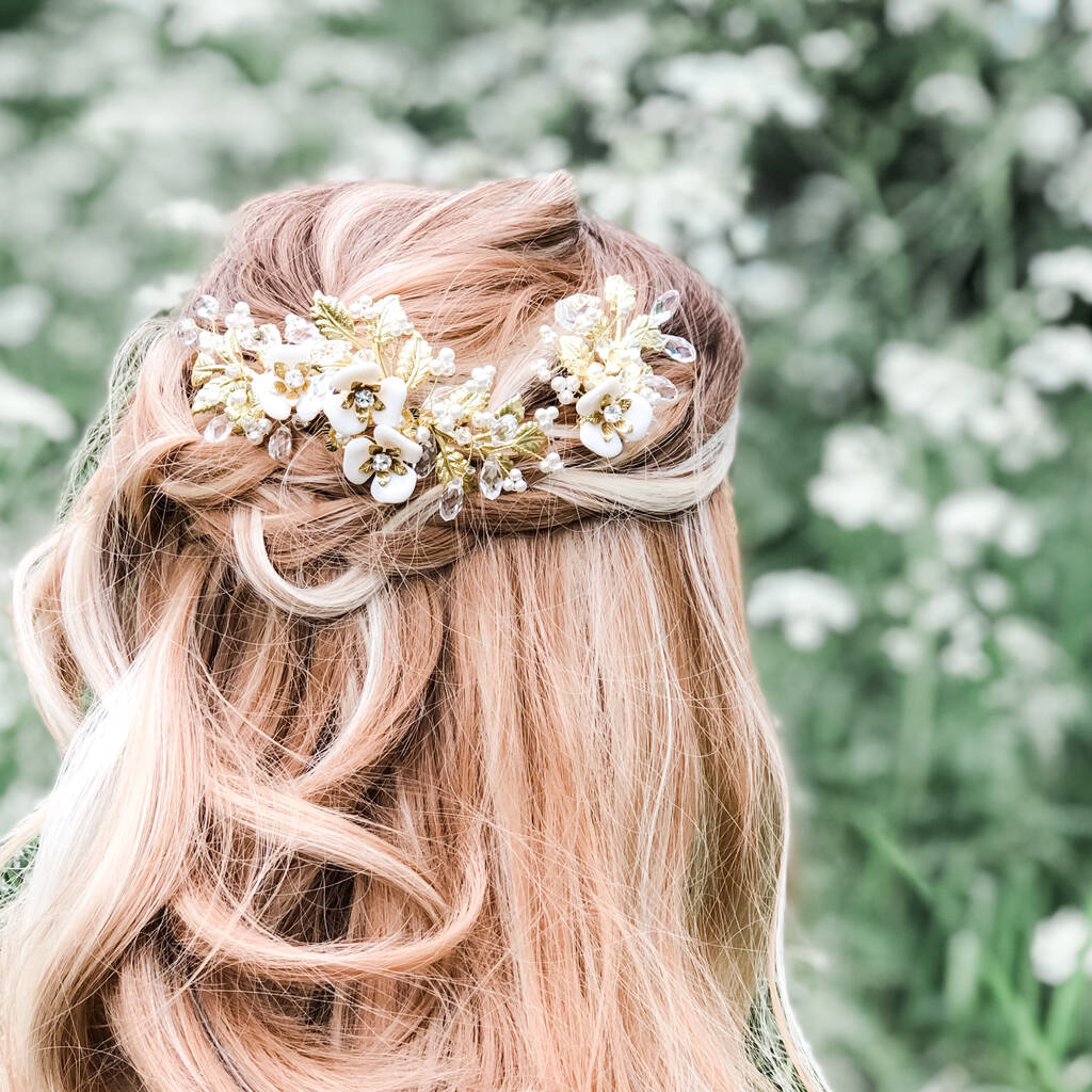 Charlotte Hair Pins By Lucie Green Couture | notonthehighstreet.com