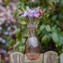 Heathers Hydrangea Glass Flower Bouquet, Recycled Vase, thumbnail 1 of 6