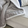 Personalised Paternity Daddy And Me Grey Soft Blanket, thumbnail 4 of 5