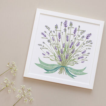 Personalised Lavender Grandparents Framed Print, 3 of 7