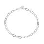 Sterling Silver Chunky Oval Link Charm Collector Bracelet, thumbnail 2 of 6