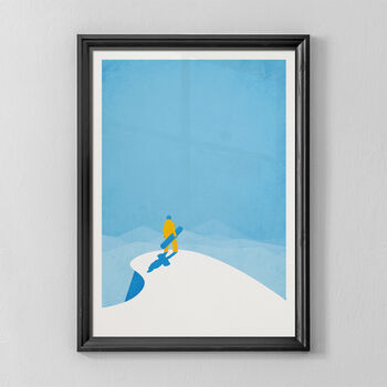 Personalised Snowboard Art Print, 4 of 7