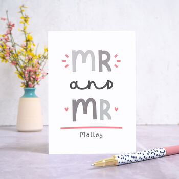 Personalised Mr And Mr Card, 4 of 9