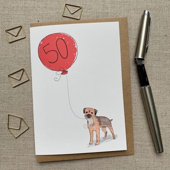 Personalised Border Terrier Birthday Card, 2 of 4
