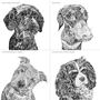 Set Of Four Dog Portrait Prints, thumbnail 7 of 12