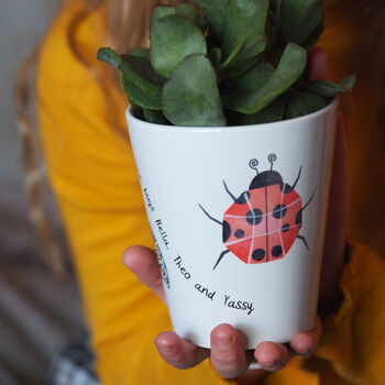 Jewel Bugs Personalised Plant Pot / Mother's Day Gift, 3 of 6