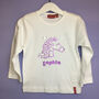 Personalised Metallic Unicorn Child's T Shirt/Babygrow, thumbnail 2 of 10