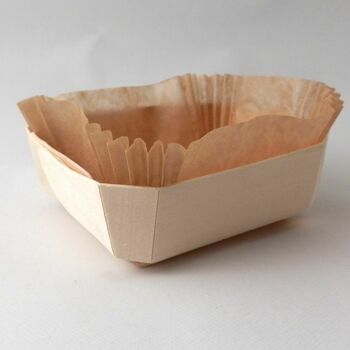 Wooden Baking Mould And Liner: Pack Of 10, 2 of 3