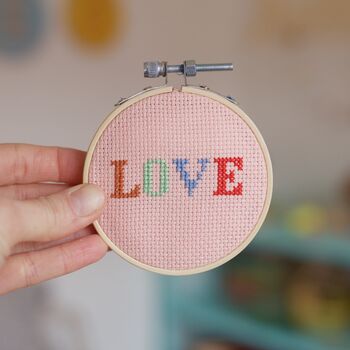 Embroidery Cross Stitch Kit Love, 3 of 4