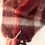 Personalised Chunky Knit Check Blanket Scarf, thumbnail 3 of 11