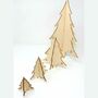 Plywood Christmas Table Decoration Slotted Tree Set, thumbnail 3 of 4