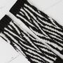 Zebra Lambswool Knitted Wrist Warmers, thumbnail 12 of 12