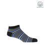 Multistripe Black And Polka Orange Men's Trainer Socks, thumbnail 4 of 8