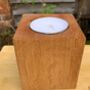 Oak Pillar Candle Holder With Extra Large Tealight, thumbnail 1 of 12