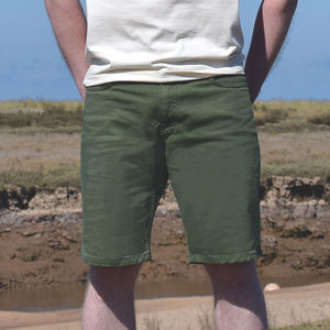 mens olive cargo shorts
