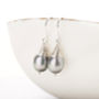 Grey Baroque Pearl Earrings, thumbnail 2 of 9