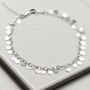 Sterling Silver Sequin Anklet, thumbnail 4 of 7