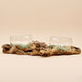 Molten Glass Bowls On Wood Decorative Tableware, thumbnail 3 of 9