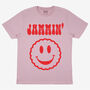 Jammin’ Men’s Slogan T Shirt With Happy Face Biscuit, thumbnail 3 of 3