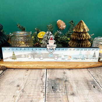 Personalised Advent Slider Polar Bear Merry Christmas, 2 of 5