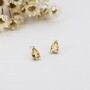 Sterling Silver Genuine Citrine Crystal Droplet Stud Earrings, thumbnail 1 of 12