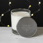 Personalised Christmas Wishes Luxury Scented Candle, thumbnail 1 of 3