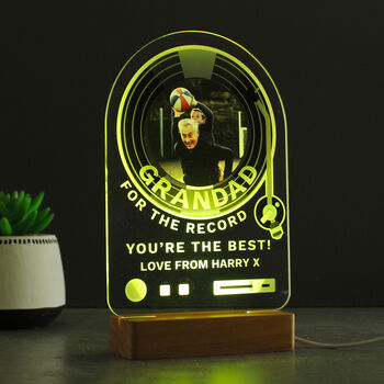 Personalised Record Photo Upload LED Light, 7 of 11