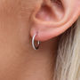 Sterling Silver And Semi Precious Crystal Hoop Earrings, thumbnail 1 of 6