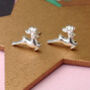 Sterling Silver Reindeer Christmas Earrings, thumbnail 9 of 12