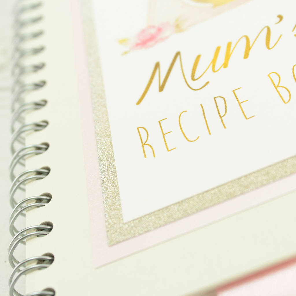 Personalised Recipe Notebook By Dreams To Reality Design Ltd