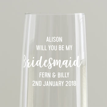 Personalised ‘Be My Bridesmaid?’ Glass, 6 of 10