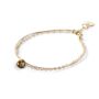 Leopard Jasper Gold And Silk Bracelet, thumbnail 1 of 6