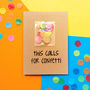 'Calls For Confetti' Wedding Card, thumbnail 1 of 2