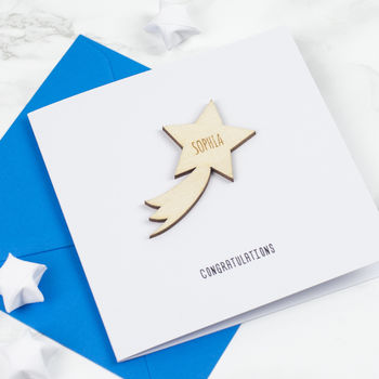 Personalised Shooting Star Congratulations Card, 2 of 4