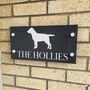 Personalised Dog Breed Slate House Number Sign, thumbnail 1 of 3