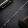 Cuban Link Vertical Bar Silver Chain, thumbnail 3 of 9
