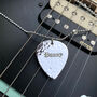 Personalised Sterling Silver Guitar Pick Pendant, thumbnail 1 of 4