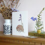 Hedgehog And Bluebell Any Occasion Greetings Card, thumbnail 4 of 5