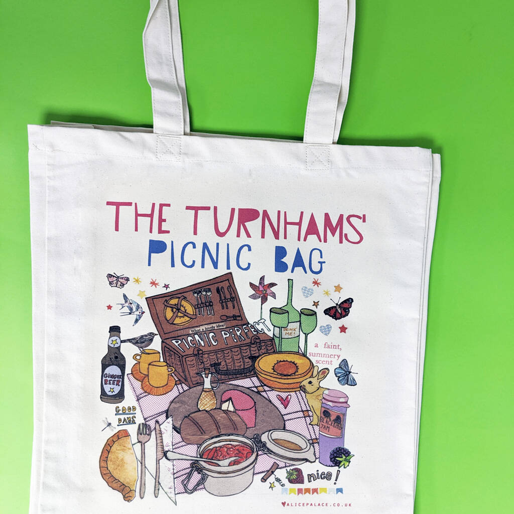 personalized picnic tote