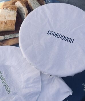 Individual Sourdough Reusable Cotton Bowl Cover, 3 of 6
