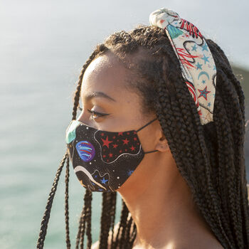 Zion Print Silk Face Mask, 2 of 9