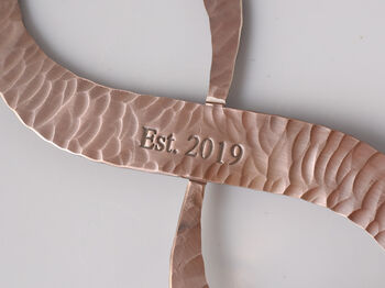 7th Anniversary Gift Copper Infinity Sculpture, 5 of 12