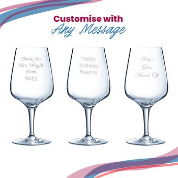 Personalised Crystal Thank You Wine Glass, 5 of 9