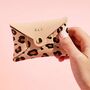 Personalised Leopard Print Leather Card + Coin Purse, thumbnail 7 of 7