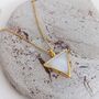 The Triangle Mother Of Pearl Gold Plated Necklace, thumbnail 2 of 6