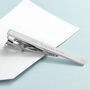 Personalised Rhodium Plated Tie Clip, thumbnail 2 of 8