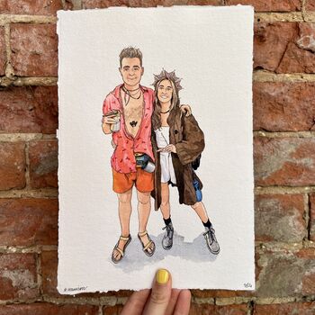 Personalised Illustrated People Portrait, 7 of 12